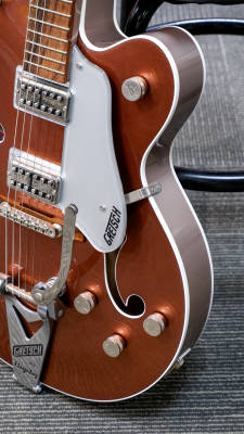 Store Special Product - Gretsch Guitars - G6118T Players Edition Anniversary Hollow Body with String-Thru Bigsby - Two-Tone Copper Metallic/Sahara Metallic